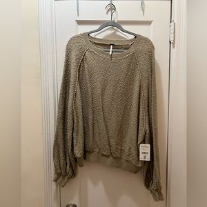 Free People Found My Friend Boucle Pullover sweater, Size Medium